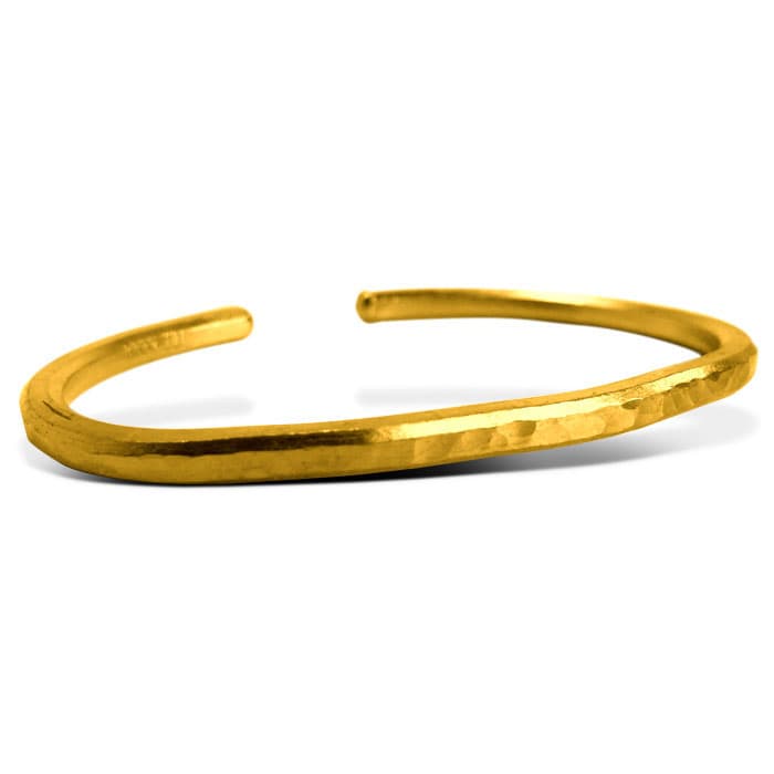 1 oz Hammered Gold Bullion Bracelet