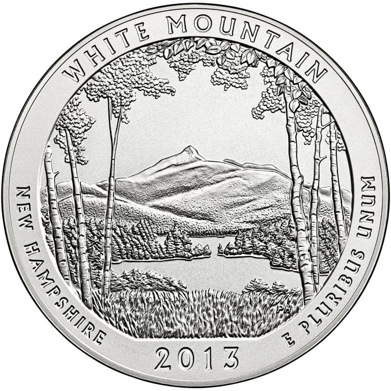 2013 5 oz ATB White Mountain Silver Coin