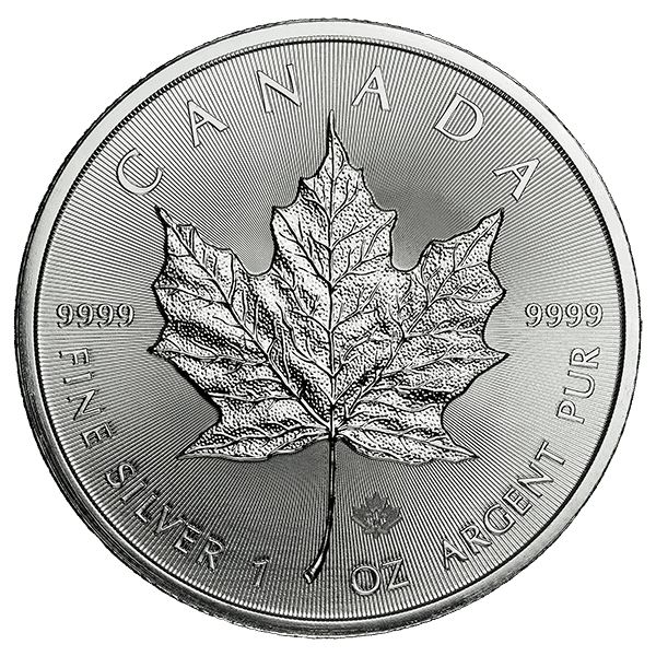 1 oz Canadian Silver Maple Leaf Coin (Random Year)