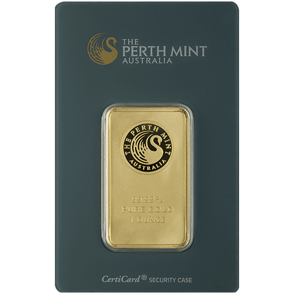 1 oz Gold Bar - Perth Mint (with Assay)