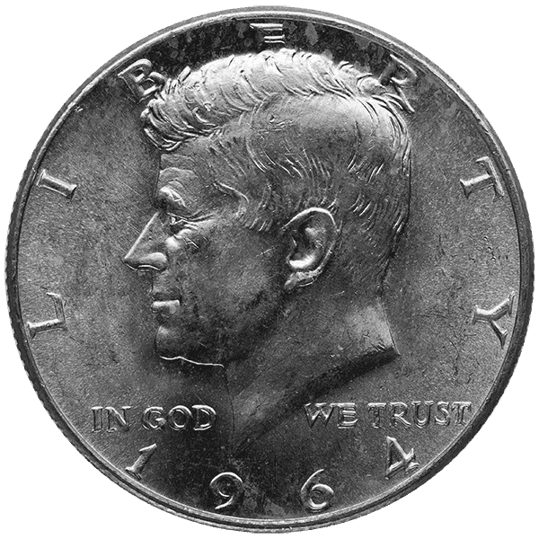 90% American Silver Coins ($1 FV) Kennedy Half Dollars