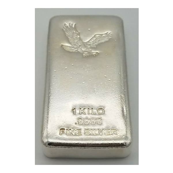 1 Kilo CNT Eagle Cast Silver Bar .9999 Fine (New)