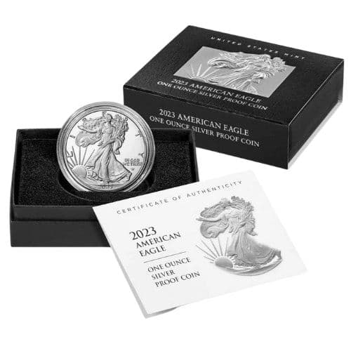 2023 1 oz American Silver Eagle Proof Coin w/Box & COA