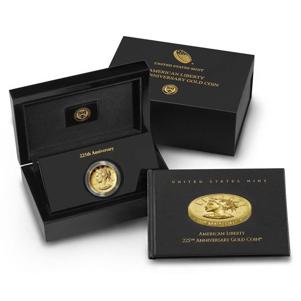 2017-W 1 oz American Liberty Gold High Relief Proof Coin - US Mint 225th Anniversary w/Box & COA