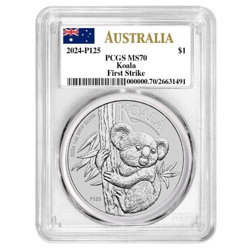 2024 PCGS MS-70 First Strike 1 oz Australian Koala Silver Coin